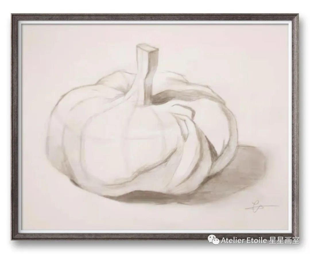 Chloé ZHANG 14岁线上素描课初级课堂作品01