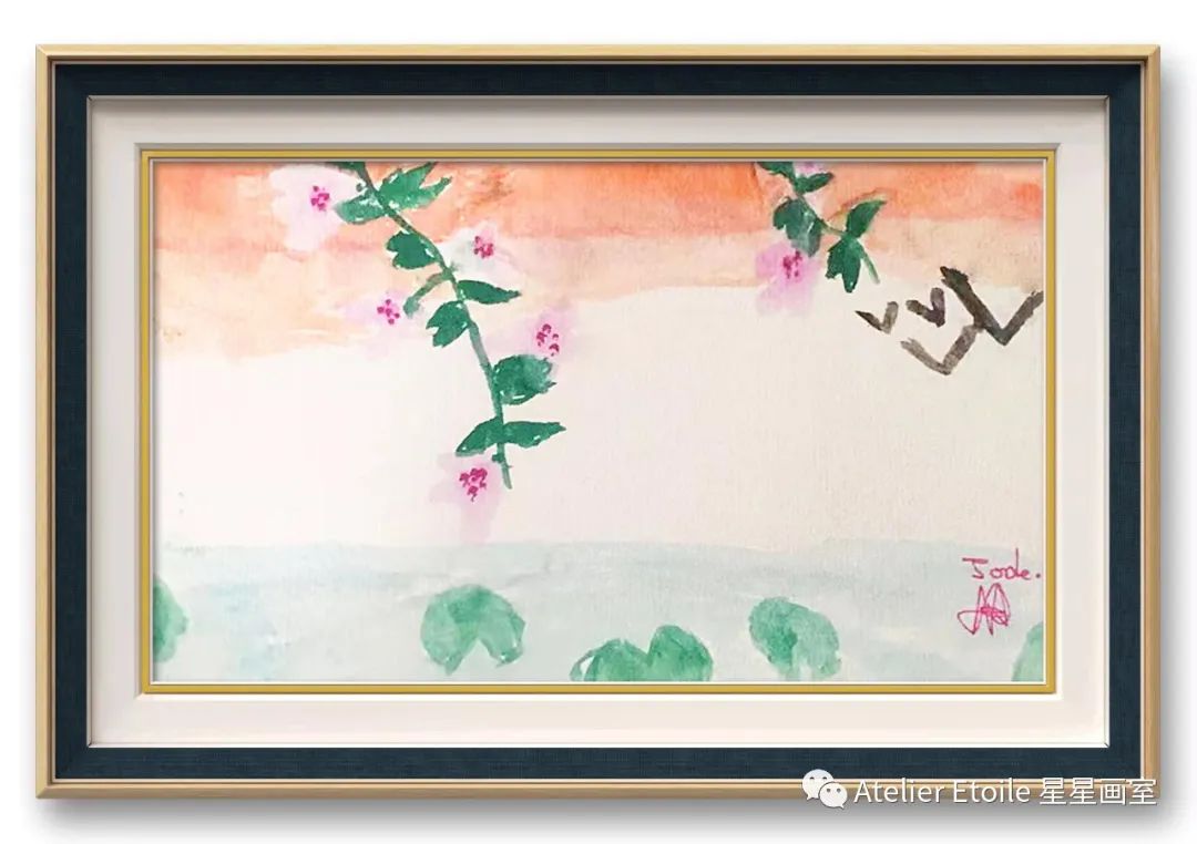 Jade ZHENG 11岁线上水彩课初级 I 阶段课堂作品