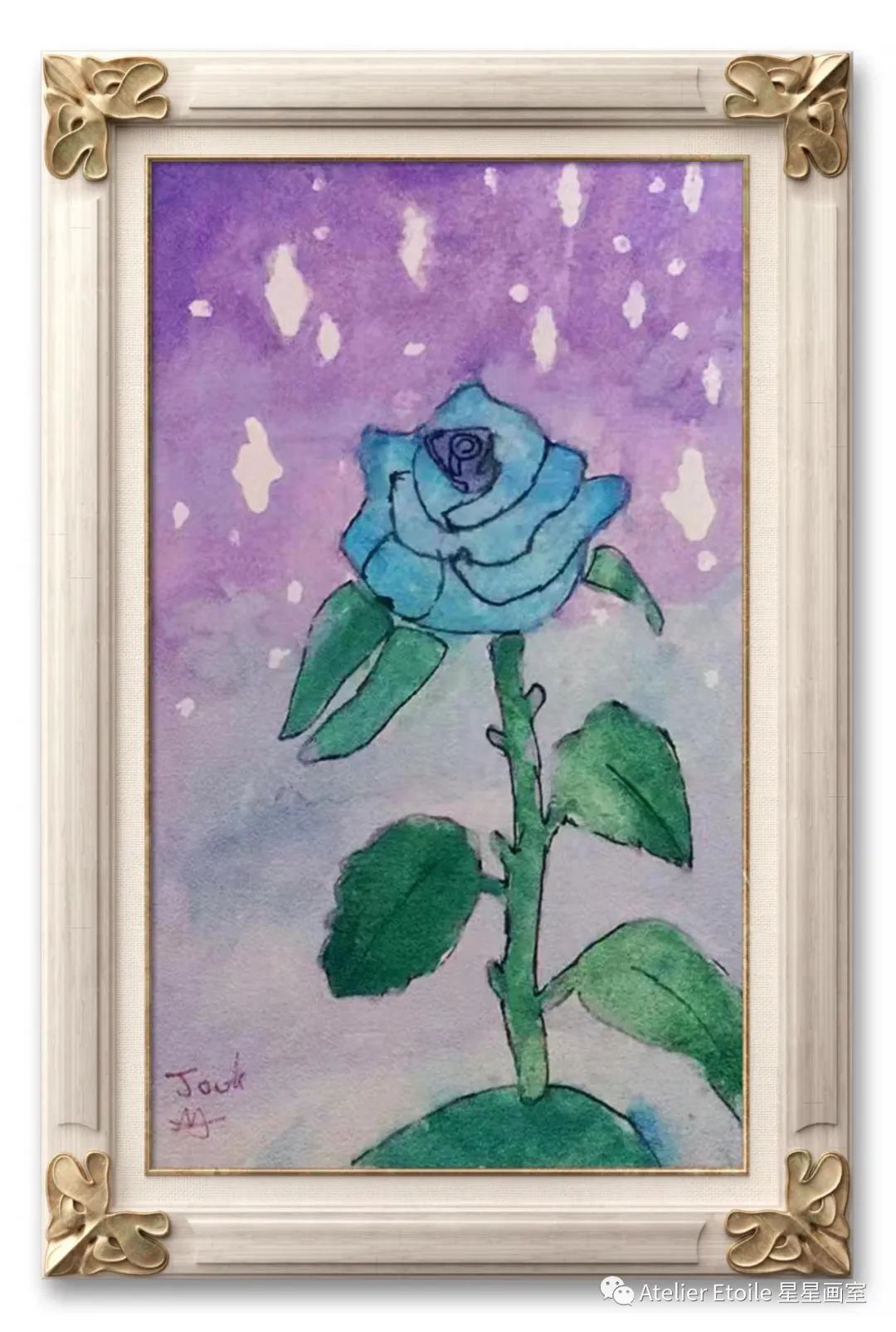 Jade ZHENG 11岁线上水彩课初级 I 阶段课堂作品01