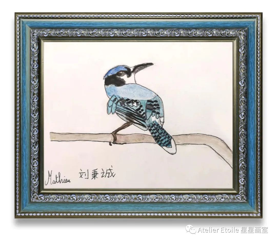 Mathieu LIU 9岁线上水彩课初级 I 阶段课堂作品