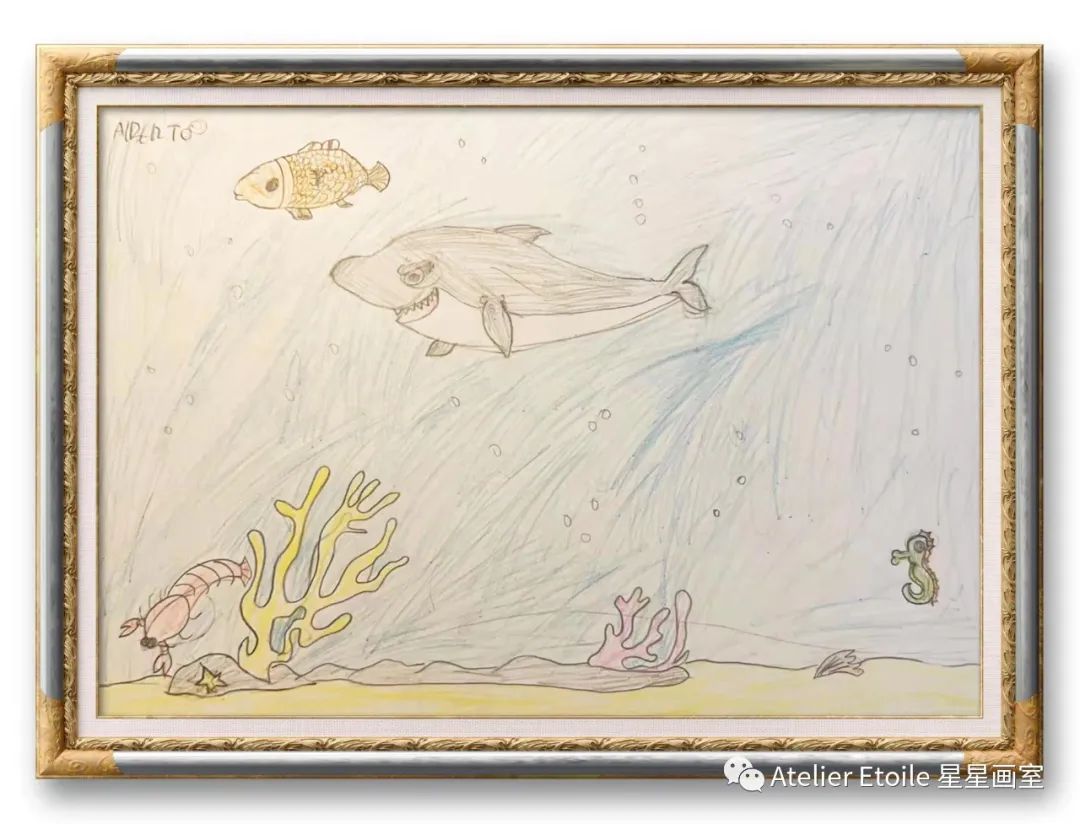 Alberto HU 7岁线上儿童绘画启蒙课课堂作品01