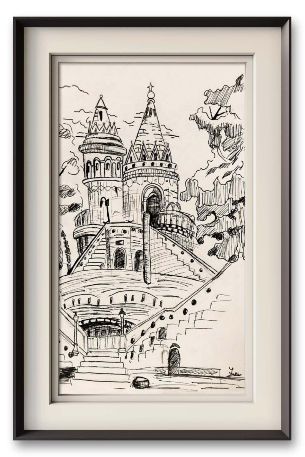 Leo HE, 15岁，线上素描课，课堂作品 Leo HE, 15ans, Cours En Ligne De Dessin, Oeuvre Réalisée Dans Le Cours 2.jpg