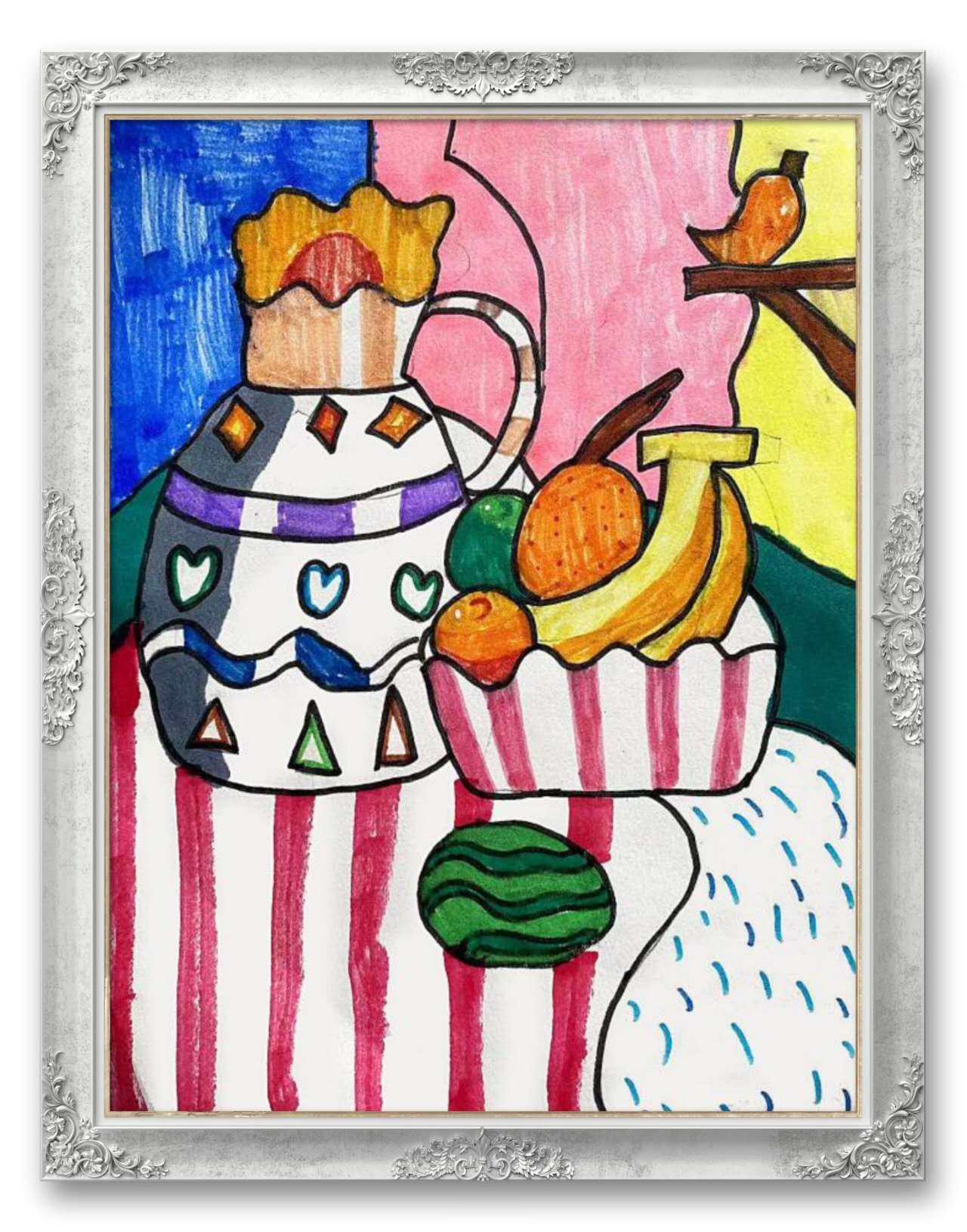 Elina CHEN, 11岁，线上绘画启蒙课，课下作品 Elina CHEN, 11ans, Cours En Ligne De Dessin, Oeuvre Réalisée Après Le Cours 1.jpg