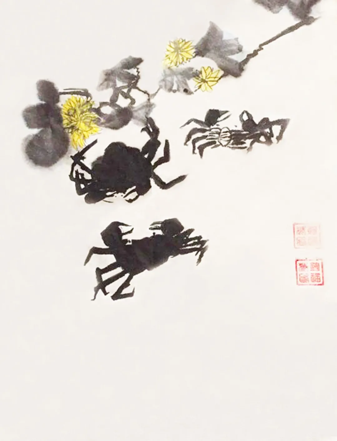 鞠瑶蓓 7岁, 初学，线上国画初级课课堂作品 Yaobei JU, 7 Ans, Débutant,peinture Chinoise Réalisée Dans Le Cours En Ligne