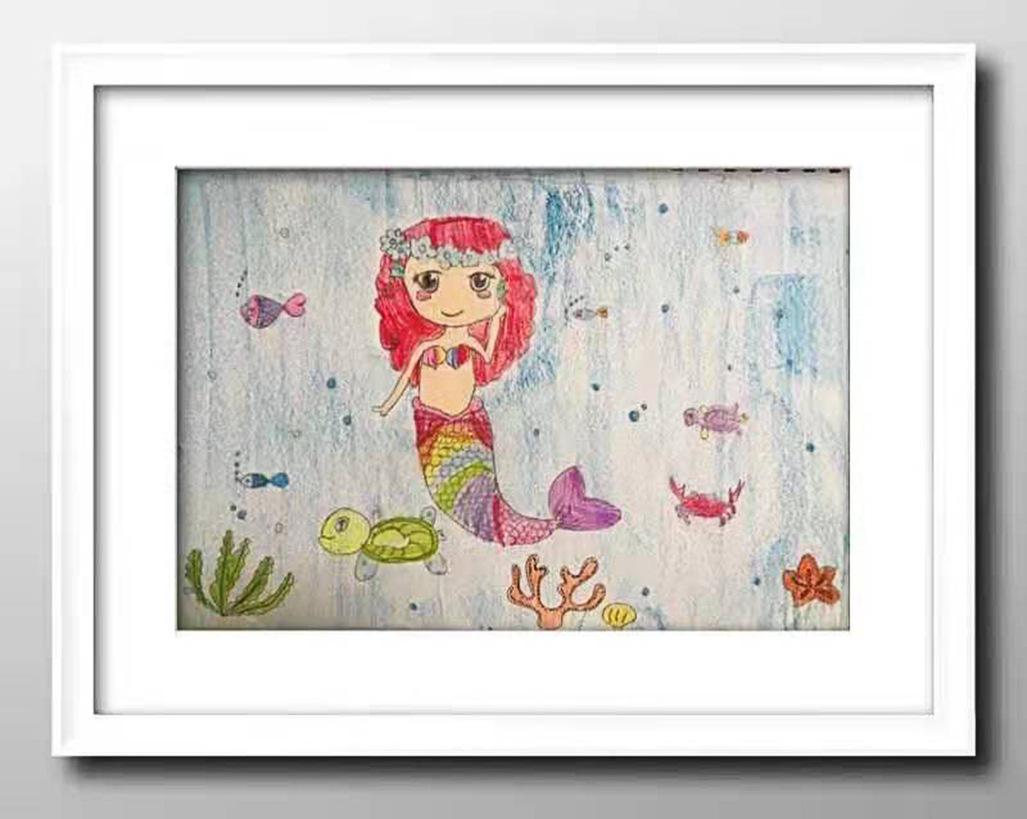 Boya REN  7岁，初学，线上儿童绘画启蒙课课堂作品 Boya REN 7 Ans, Débutant,  Dessin Réalisé Dans Le Cours En Ligne