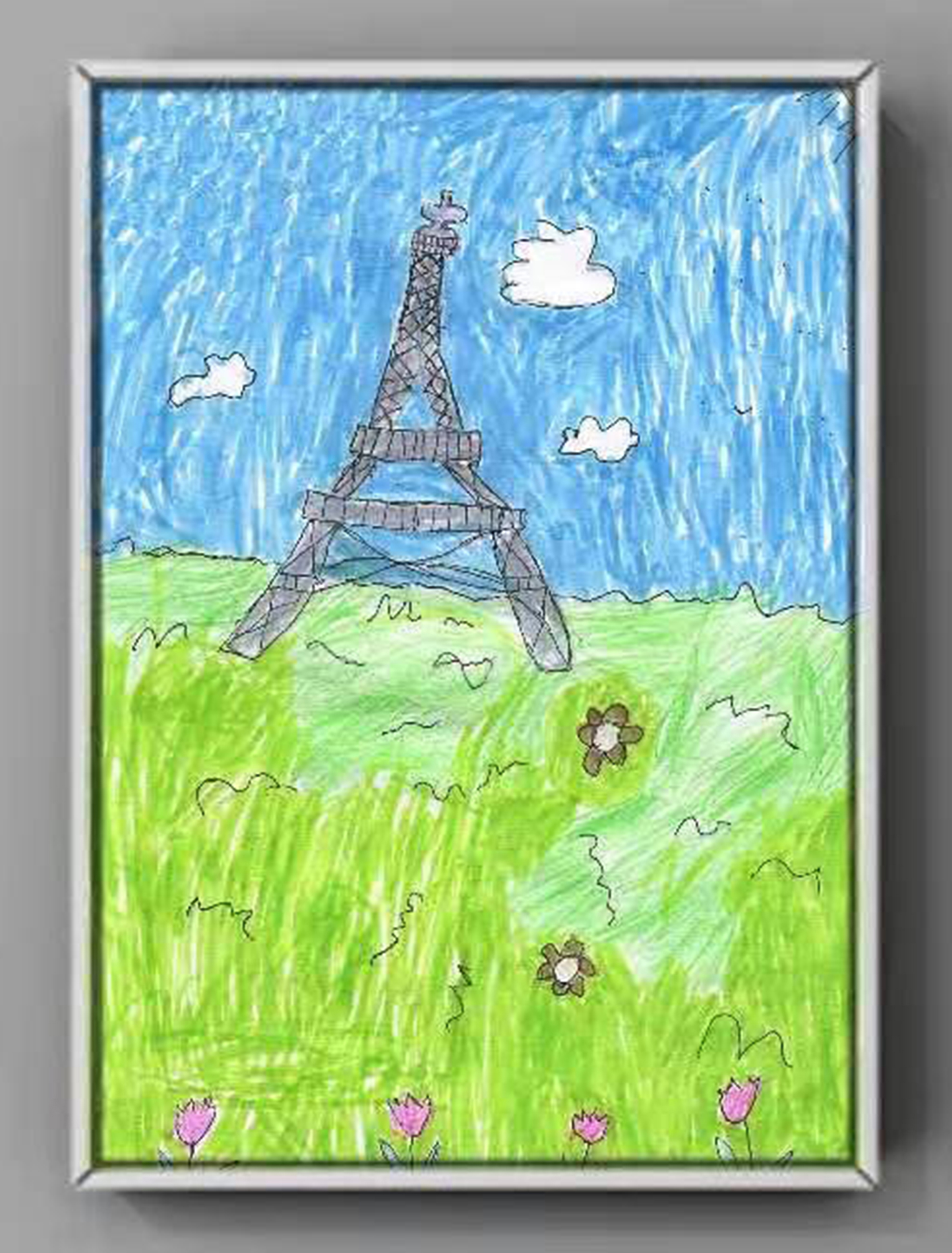 党一涵  6岁半，初学，线上儿童绘画启蒙课课堂作品 Dang Yihan 6 Ans, Débutant,  Dessin Réalisé Dans Le Cours En Ligne