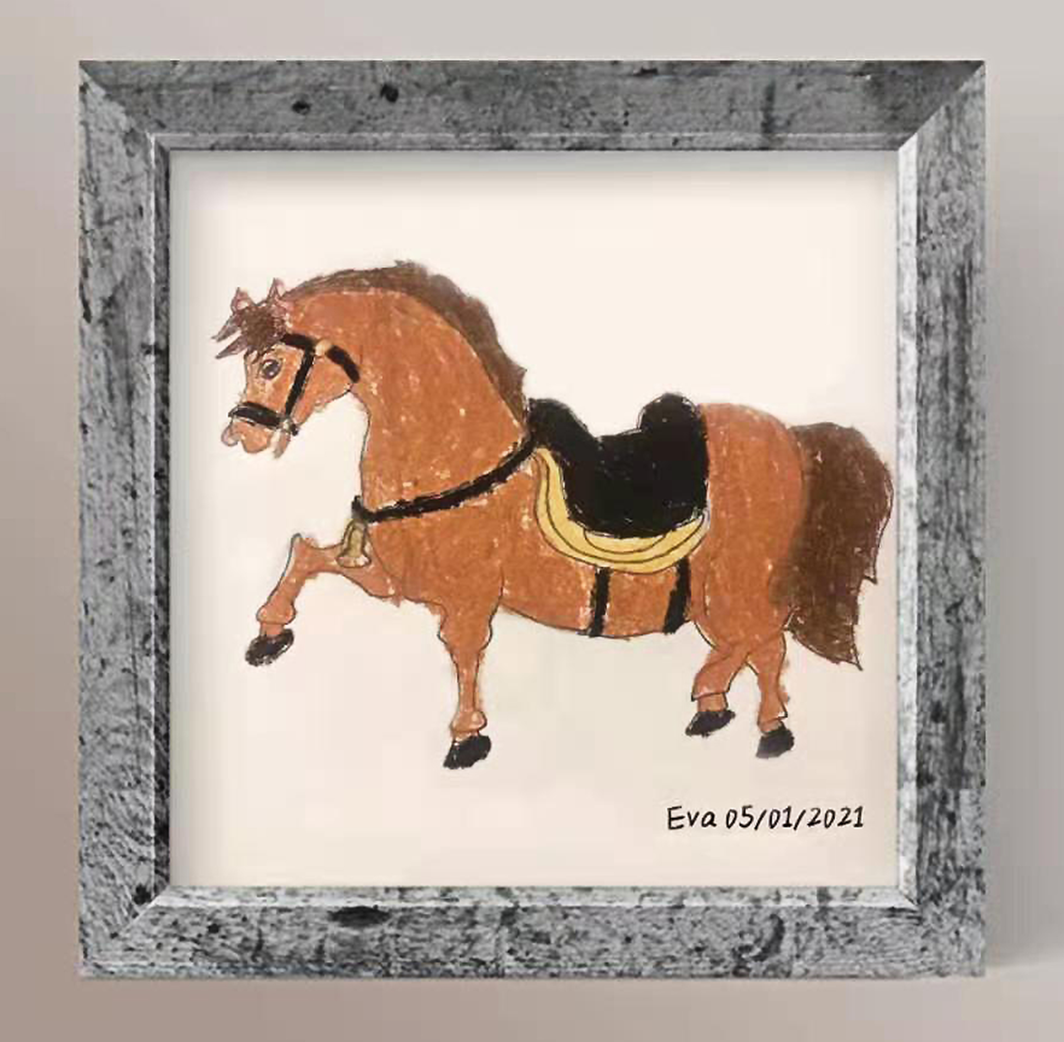 Eva YAO  9岁，初学，线上儿童绘画启蒙课课堂作品 Eva YAO 9 Ans, Débutant,  Dessin Réalisé Dans Le Cours En Ligne