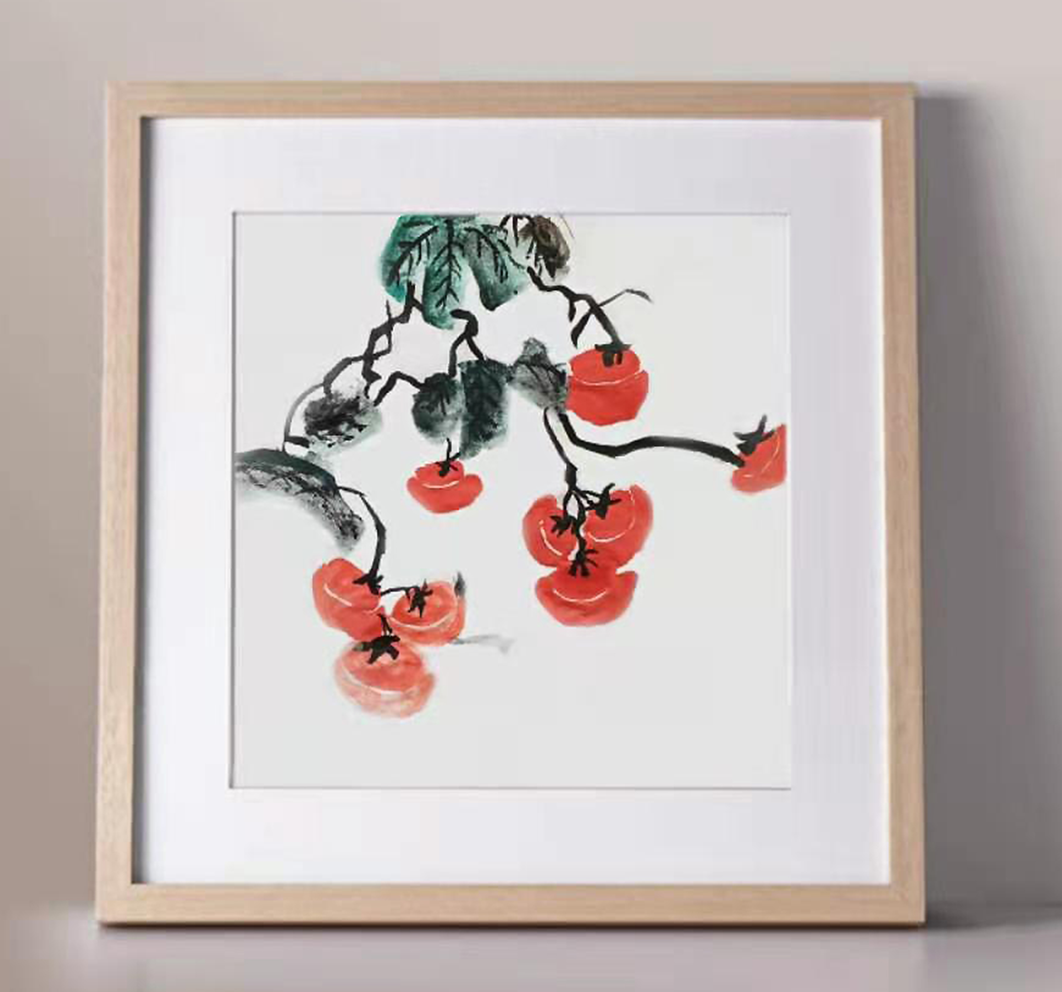 Julia 朱黎雅  8岁，初学，线上国画初级课课堂作品 Julia Lambert Zhu 8 Ans, Débutant,  Peinture Chinoise Réalisée Dans Le Cours En Ligne