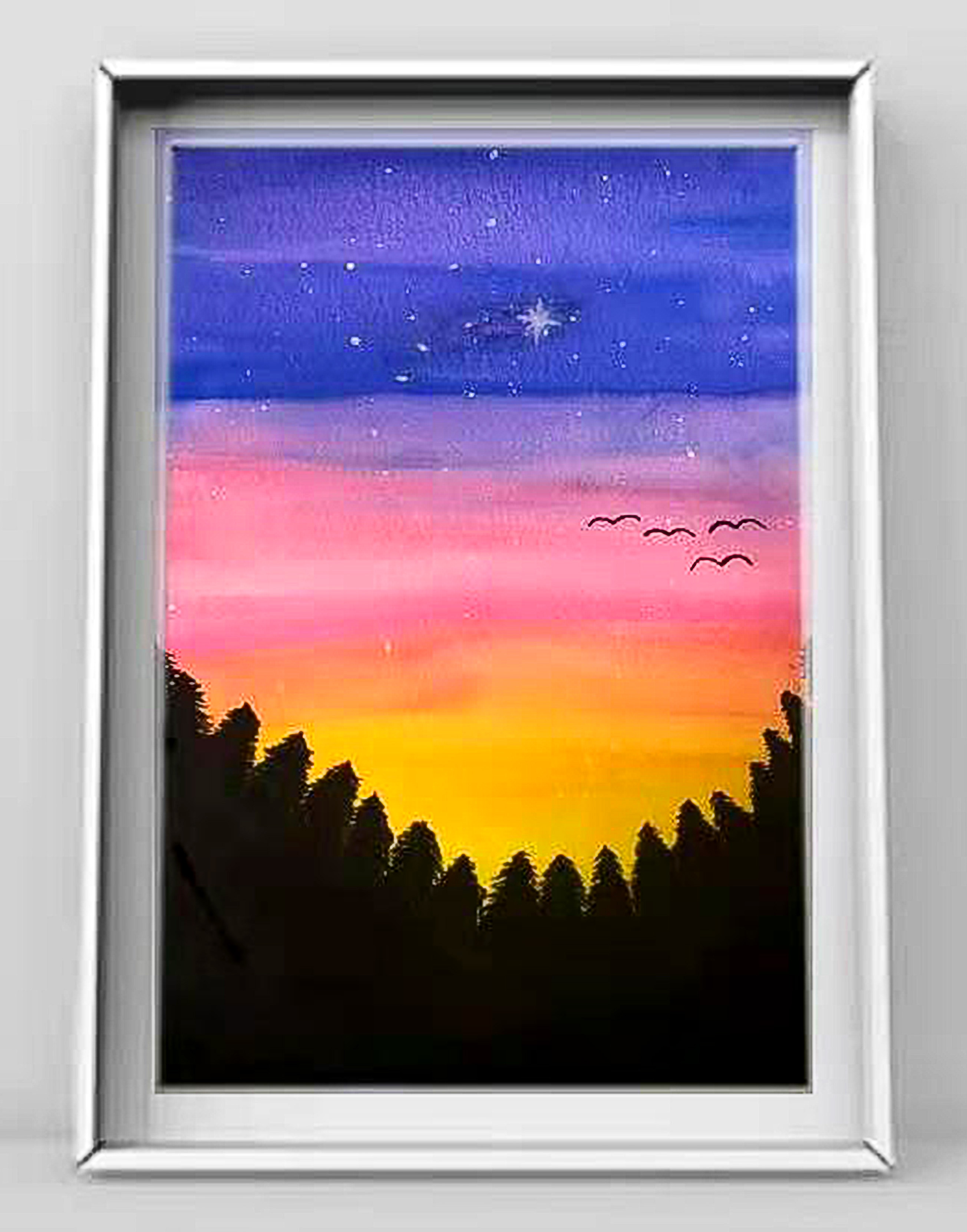 Kimberly CHEN  12岁, 初学, 线上水粉课课堂作品 Kimberly CHEN 12 Ans, Débutant,  Peinture Réalisée Dans Le Cours En Ligne