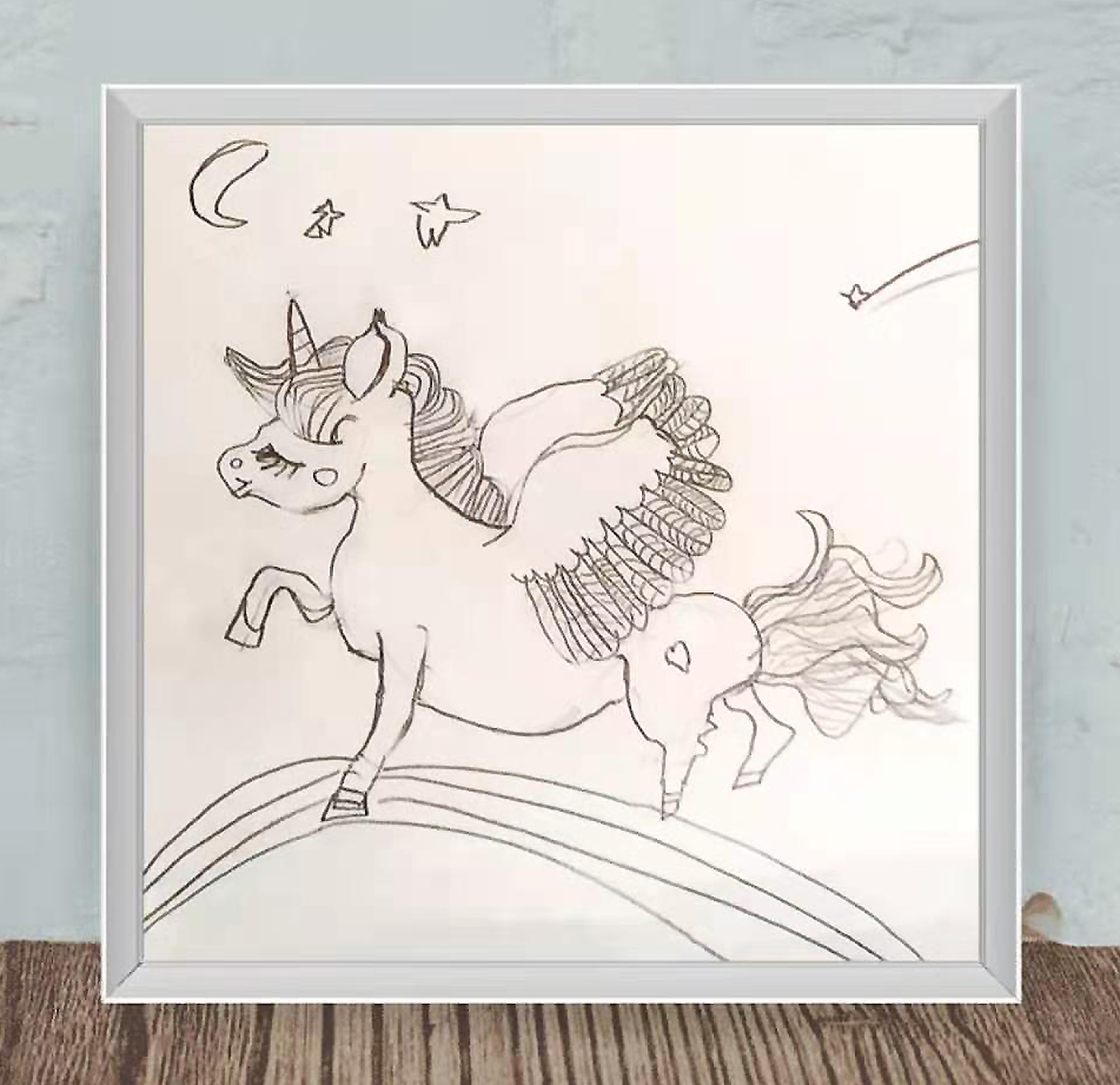 Lucy ZHENG  8岁，初学，线上儿童绘画启蒙课课堂作品 Lucy ZHENG 8 Ans, Débutant,  Dessin Réalisé Dans Le Cours En Ligne