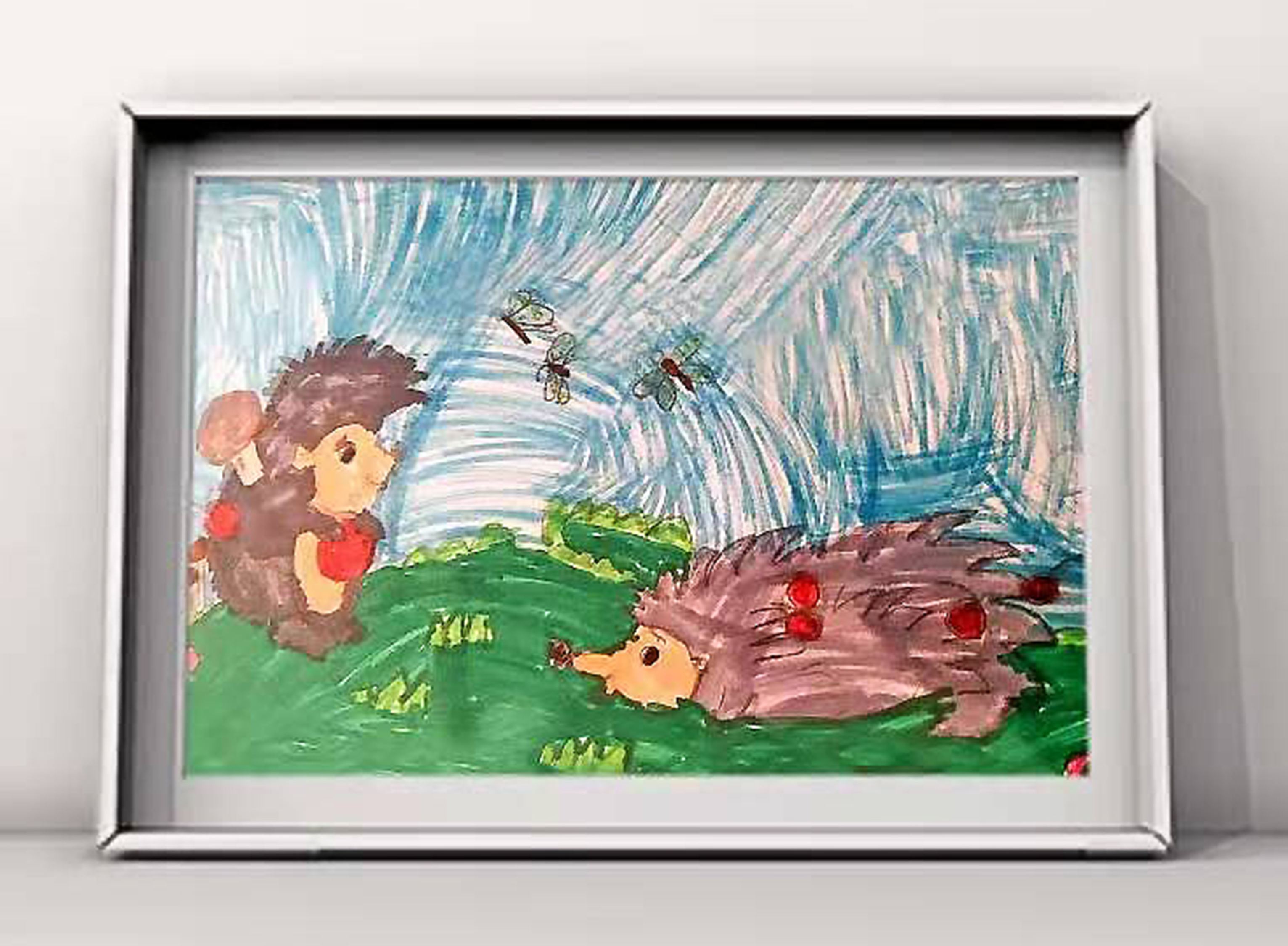 Lucy ZHENG  8岁，初学，线上儿童绘画启蒙课课堂作品 Lucy ZHENG 8 Ans, Débutant,  Dessin Réalisé Dans Le Cours En Ligne